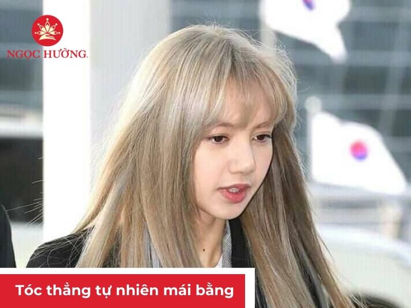 Tóc thẳng tự nhiên mái bằng