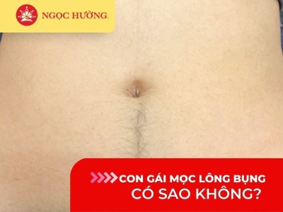 Giải đáp con gái mọc lông bụng có sao không