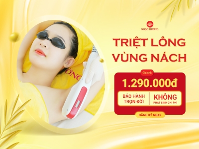 CHỈ 1TR290 - TRIỆT LÔNG TẬN GỐC VÙNG NÁCH BẢO HÀNH TRỌN ĐỜI